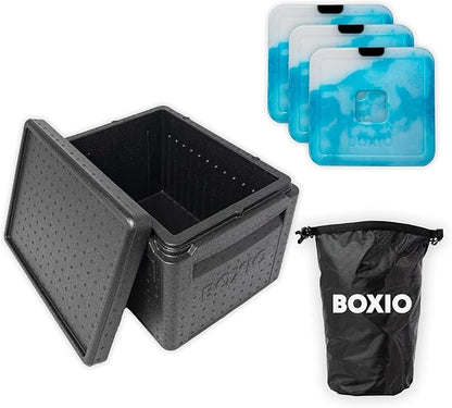 BOXIO - Cool: travel fridge for camping without electricity - perfect refrigerator with different temperature zones thanks to BOXIO cooling cartridges - thermal box for optimal cooling and maintenance