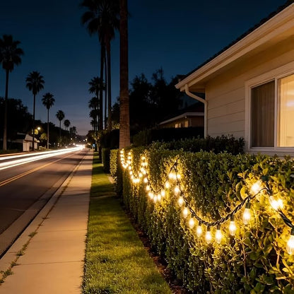 150 LED Warm White Christmas Lights, UL Certified 22# Green Wire 50 Ft, Commercial Grade Decorative Lighting String, for Indoor and Outdoor Use.