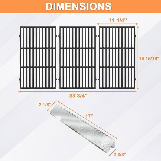 GS4 Genesis 2 Grill Parts for Weber GS4 Genesis II/II LX 400 SER Genesis II E410 Replacement 4-Burner Genesis 400 (2022 YRS) Accessories for Weber Flavorizer Bars 66030 66033 &Grill Grates 66097 66089