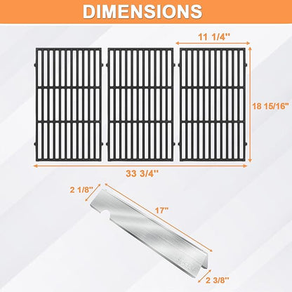 GS4 Genesis 2 Grill Parts for Weber GS4 Genesis II/II LX 400 SER Genesis II E410 Replacement 4-Burner Genesis 400 (2022 YRS) Accessories for Weber Flavorizer Bars 66030 66033 &Grill Grates 66097 66089