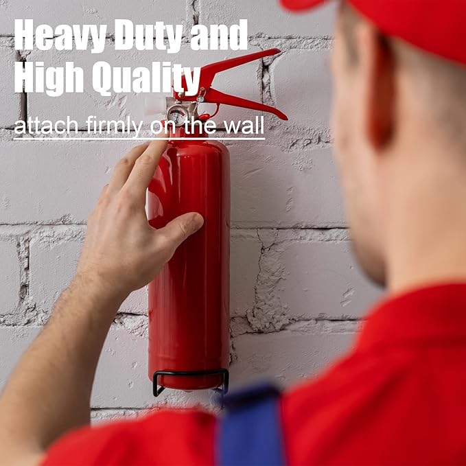 Queekay 20 Pack Fire Extinguisher Mount Universal Bracket 5 to 40 lb Fire Extinguisher Holder Wall Hook Hanger (Classic Style)