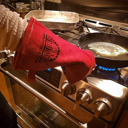 SPITJACK Heat Resistant Fire Protection Fireplace Gloves for Grill, Welding, BBQ Cooking, Wood Stove, Oven, and Kitchen