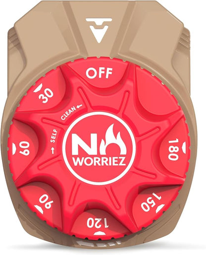 NO WORRIEZ 3-Hour Propane Natural Gas Timer, Auto Shut-Off, 1/2" Female NPT | Safety Auto Shut Off, 100,000 BTU, Fits Outdoor Grill, Fire Pit, Pizza Oven, BBQ, Smoker, Turkey Fryer, Mechanical Valve