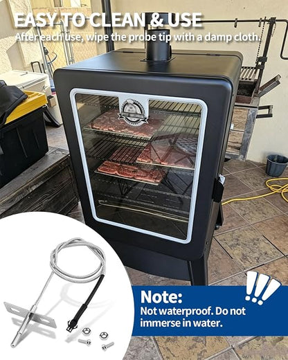 1.18" RTD Probe for Pit Boss Copperhead, PT1000 – PBVXP1 | Replacement Internal Sensor for Pit Boss Copperhead 3/4/5/7 Vertical Pellet Smokers. Accurate Grill Temperature Readings