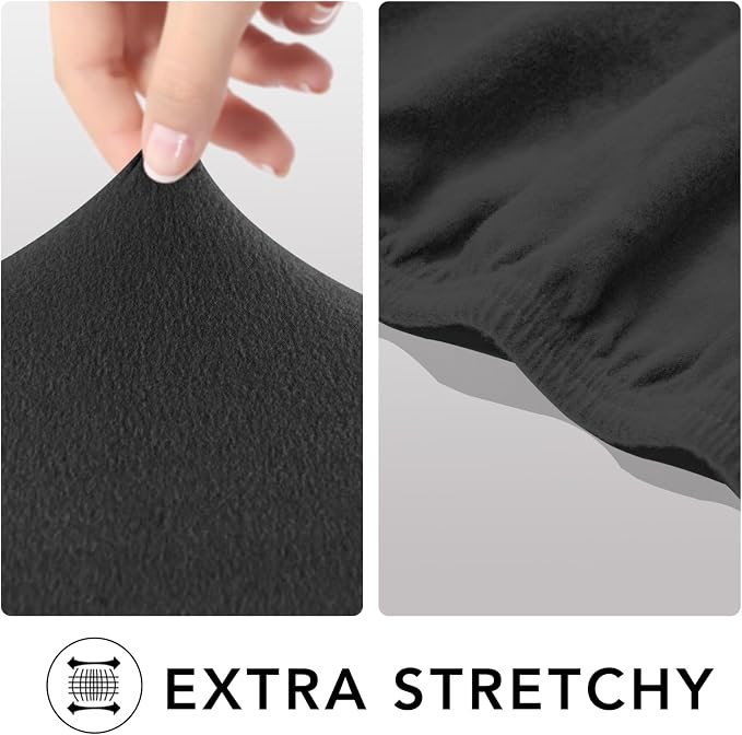 PureFit Super Stretch Sofa Slipcover – Spandex Non Slip Soft Couch Sofa Cover, Washable Furniture Protector with Non Skid Foam and Elastic Bottom for Kids, Pets (Oversized Loveseat, Dark Gray)