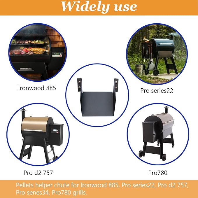 Traeger Pellet Helper Chute - Magnetic Pellet Feeder for Pellet Smoker, Accessories for Ironwood 885, Pro Series 34, Pro 780 Grills