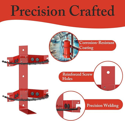 Premium Fire Extinguisher Mount Bracket 2-Pack - Supports up to 10 lbs, Heavy-Duty & Easy Installation - Ideal for Home, Truck, RV, Boat, Marine & Commercial Use - Secure & Durable Holder