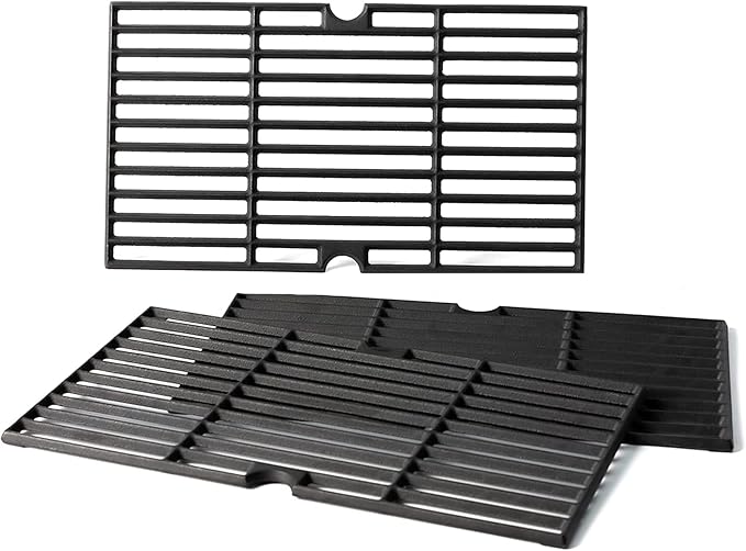 DGF493BNP DGH474CRP Grill Grates Replacement Parts for Dyna Glo Grill Grates 4 5 Burner Gas Grate DGF493PNP-D DGB495SDP-D Backyard BY13-101-001-12 Uniflame GBC1134W Cast Iron Cooking Grates Grids