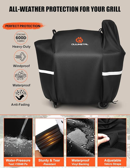 Grill Cover for Pit Boss 820/850-600D Heavy Duty & Waterproof Wood Pellet Smoker Cover for Z Grill 700,820 Deluxe,820D,820FB,Sportsman 820 Series Wood Pellet Grills