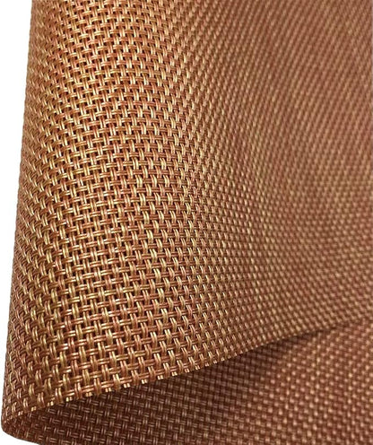 WAZAIGUR Placemats,Easy to Clean Crisscross Woven Vinyl Place Mats Durable Non-Slip Heat Resistant Table Mats,Placemats for Kitchen Table Set of 6,Rust Red