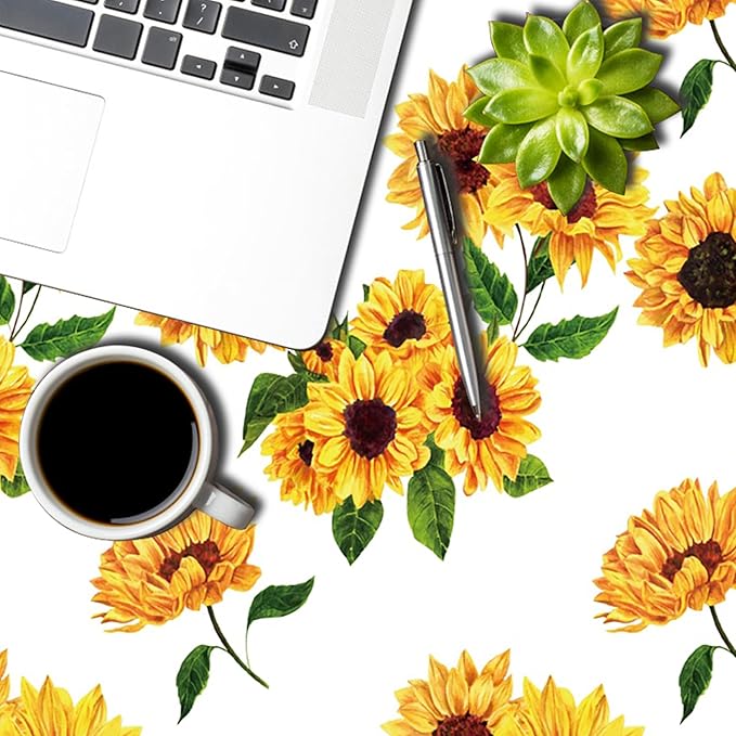 Sunflowers Table Cloth for Rectangle Tables 60x84 Inch Sun Flowers Table Cloth Perfect for Spring Home Decor Flower Waterproof Polyester Rectangular Tablecloth for BBQ Camping Picnic Decor