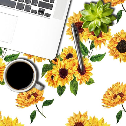 Sunflowers Table Cloth for Rectangle Tables 70x140 Inch Sun Flowers Table Cloth Perfect for Spring Home Decor Flower Waterproof Polyester Rectangular Tablecloth for BBQ Camping Picnic Decor