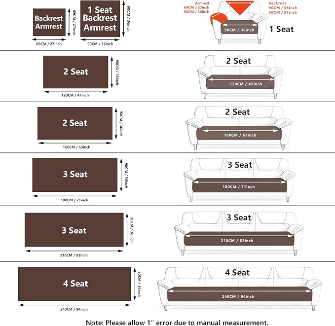 Velvet Couch Cover, Plush Sectional Sofa Cover Washable, Anti Slip Sofa Slipcover for Armrest & Backrest, Furniture Protector Covers for Pets & Kids(1PC,Sage Green,28"×28")