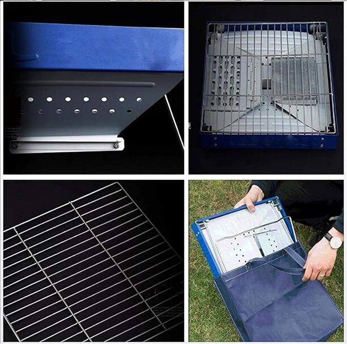 Foldable Charcoal Grill Portable BBQ Barbecue Grill Lightweight Simple Grill for Camping Garden Outdoor Travel