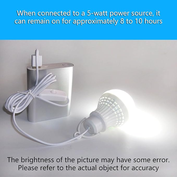 USB Powered LED Camp Light Push Button Control for Work BBQ Fishing Repair USB Light Bulb Portable LED Camp Light Emergencies Bulb Hanging Tent Lamp
