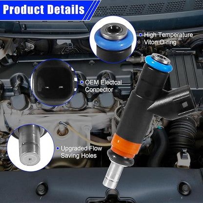 8PCS Fuel Injectors FJ732 for Ram 1500 2500 3500 5.7L HEMI 2009-2018 for Dodge Charger Challenger Durango Jeep Grand Cherokee Chrysler 300 Replacement
