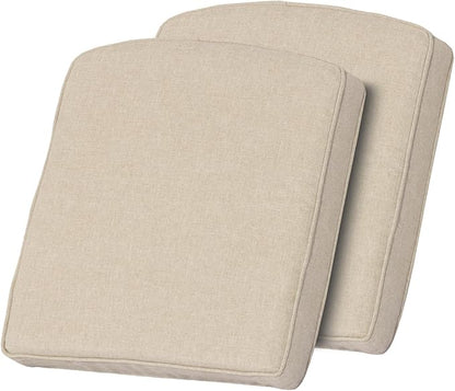 Goodgoods 20 x 20 Outdoor Chair Cushions Set of 2, 1000+ Hours Fade-Resistant & Water-Resistant Furniture Chair Cushions with 30D High-Resilience Foam for Dining Room, Patio Chair, Biscuit