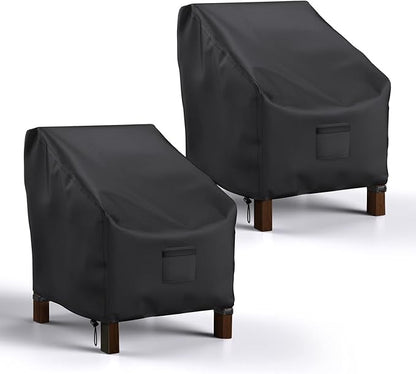 Patio Chair Covers Waterproof, Mrrihand Lounge Deep Seat Cover, Heavy Duty Outdoor Lawn Patio Furniture Covers (37" W x 40" D x 30" H - 2 Pack)