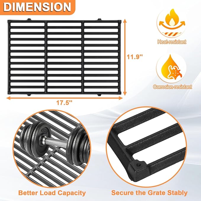 GS4 Spirit II Grill Parts for Weber Spirit II/I 300 SER E310 E320 GS4 Spirit 2 Grill Replacement Parts Accessories for Weber 7636 69797 67046 3400302 Flavorizer Bars&7638 7856 7860 Webber Grill Grates