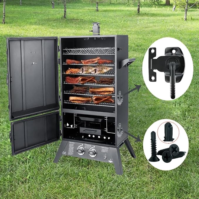 Replacement Smoker Door Latch Kit for Pit Boss 1077,Pro Series II 4,PBV4PS2 Vertical Wood Pellet Electric Smokers