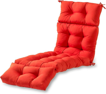 Greendale Home Fashions 72 x 22-inch Outdoor Chaise Lounge Cushion, Fire