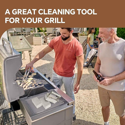 XUDAKAIXIN Grill Cleaning Bricks with Handle, Pumice Griddle Cleaning Stone Removing Stains for Grill,Plattop Griddle,Sink,Cookwares,Floor,Countertop(3-Pack with Handle)