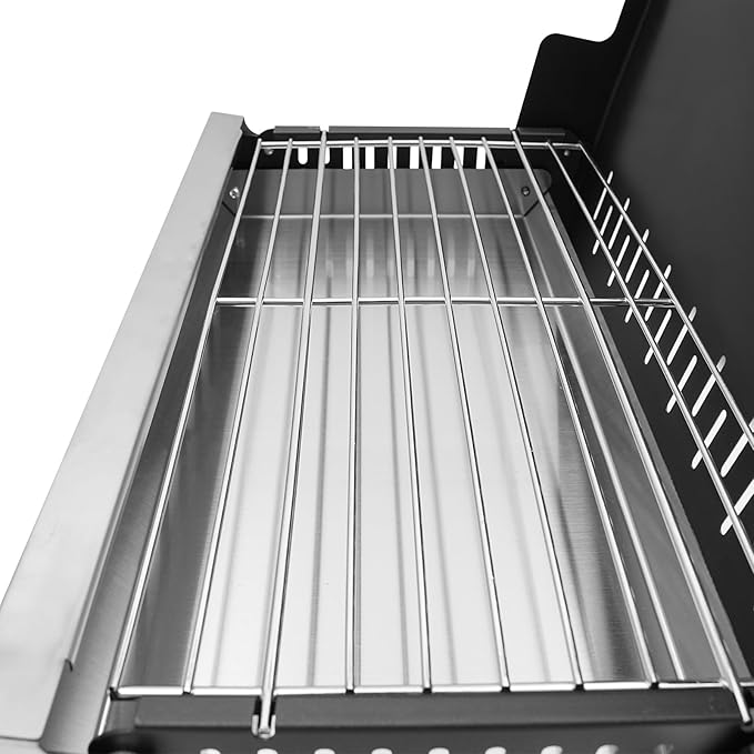 Portable Charcoal Grill, Folding Camping Grill, Barbecue Desk Tabletop Outdoor Stainless Steel Smoker BBQ for Camping, Picnics, Gatherings, Parties, And Traveling