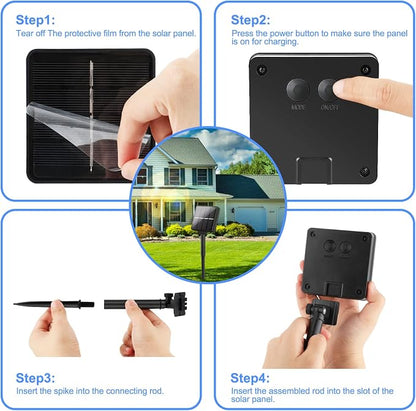 Solar String Lights Waterproof 288FT, 4-Pack Each 72FT 200 LED Solar Powered Fairy Lights with 8 Modes, Solar Twinkle Lights for Outside, Tree, Backyard, Balcony, Christmas (Daylight White)