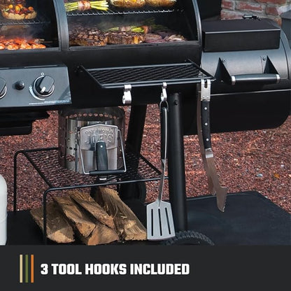 Oklahoma Joe's Canyon Combo Dual Fuel 3-Burner Propane Gas and Charcoal Smoker and Grill with 1031 sq. in. Cooking Area in Black