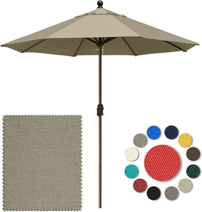 Eurmax USA 10-Year-Non-Fading 10FT Outdoor Patio Market Umbrella,UPF50+ UV Resistant Sun Shade,Heavy Duty Commercial Grade,Crank Lift Design,Windproof Vented Top for Garden,Pool,Deck,Mushroom