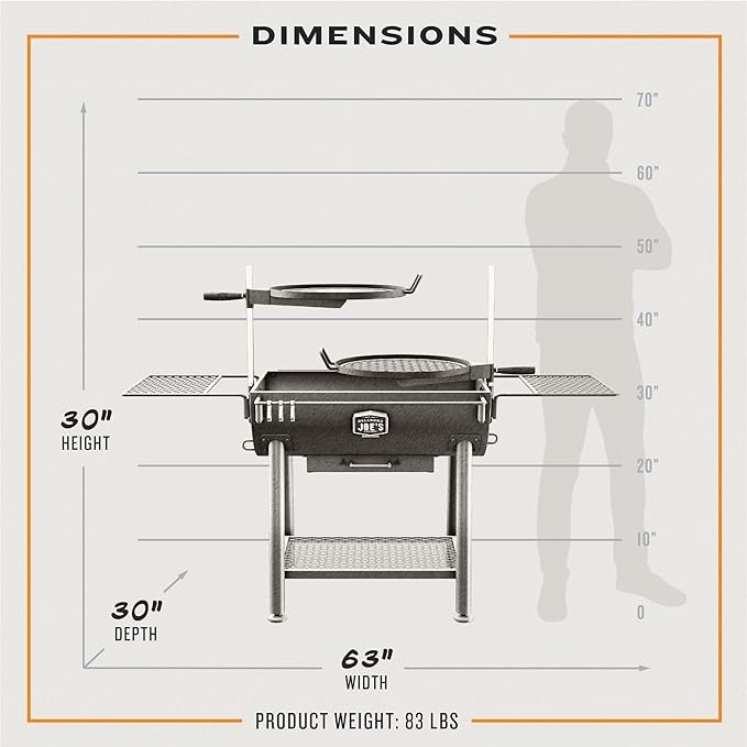 Oklahoma Joe's Firecraft Series Modular Open Fire Barrel Charcoal Grill with 480 sq. in. Cooking Area in Black