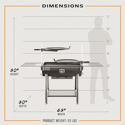 Oklahoma Joe's Firecraft Series Modular Open Fire Barrel Charcoal Grill with 480 sq. in. Cooking Area in Black