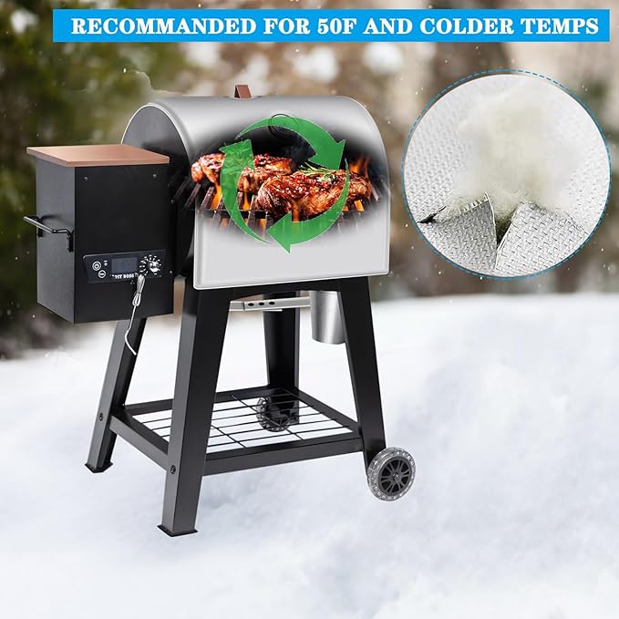 Grill Thermal Insulated Blanket for Pit Boss Lexington 540 Wood Pellet Grill, Insulation Blanket for Pit Boss Sportsman 500, Navigator 540/500/550 PB500NX PB500SP PB550G Grill Smoker Blanket