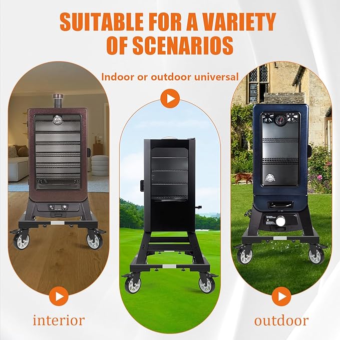 I'Ezonk 5 Inch Casters Wheels All Steel Smoker Stand，Electric Smoker&Vertical Electric Smoker&Digital Electric Smoker Universal Mobile Stand