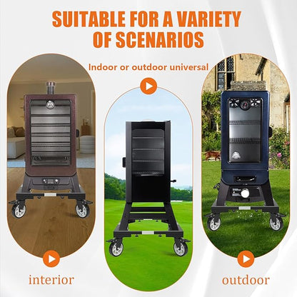 I'Ezonk 5 Inch Casters Wheels All Steel Smoker Stand，Electric Smoker&Vertical Electric Smoker&Digital Electric Smoker Universal Mobile Stand