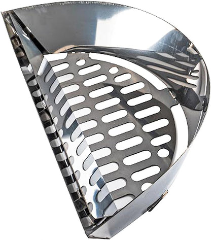 SnS Grills Slow ’N Sear Charcoal Basket Insert for 18” Weber Kettles – Heavy Duty Stainless Steel Charcoal Basket – Two Zone Cooking System, Indirect Smoking & High Heat Searing – BBQ Grill Accessory