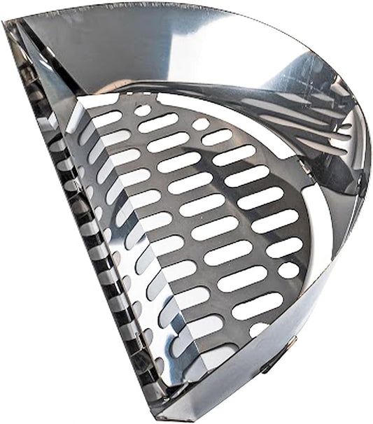SnS Grills Slow ’N Sear Charcoal Basket Insert for 18” Weber Kettles – Heavy Duty Stainless Steel Charcoal Basket – Two Zone Cooking System, Indirect Smoking & High Heat Searing – BBQ Grill Accessory