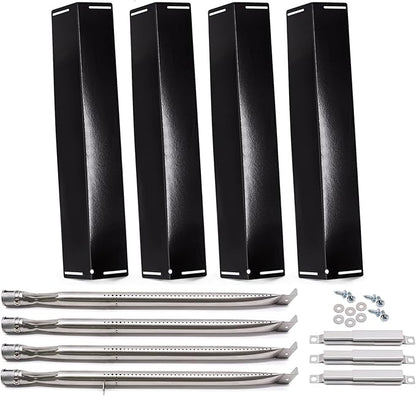 Replacement Parts for Charbroil 463211514 463211513 463211512 463211516 463211511 Classic 4 Burner Grills, 3 PCS Carry Over Tubes Carryover Tubes, 4 PCS Heat Tents Heat Shields, 4 Burners