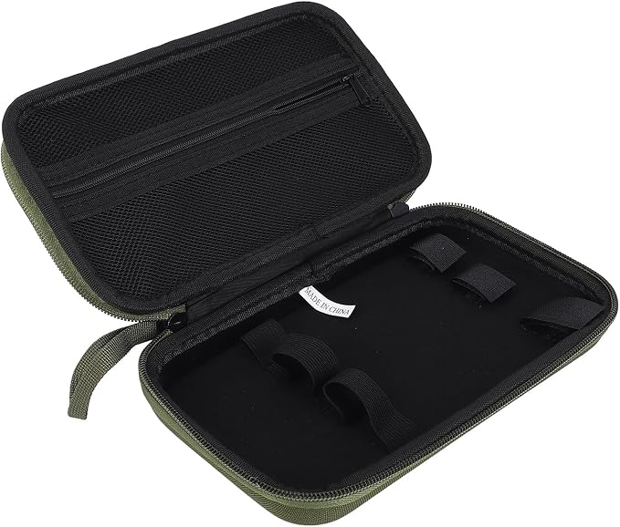 Dan&Dre EVA Shockproof Portable Camping Grill Flashlight Box/Cover with Large Capacity, Fixing Strap, Lightweight for Outdoor Activities, Camping, BBQ, Hiking (Army Green)