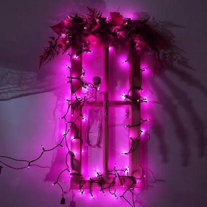 Toodour Purple Halloween Lights, 12.5ft 50 Count Incandescent String Lights | UL Certified Connectable Mini Bulbs Purple Lights for Home, Garden, Porch, Yard, Patio, Party, Indoor Halloween Decoration