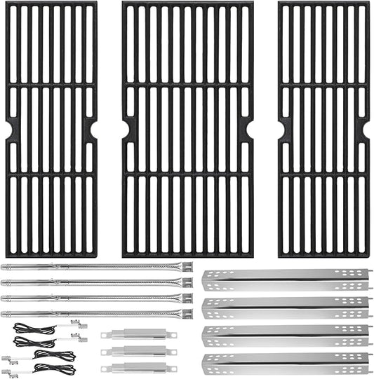 Grill Replacement Parts for Charbroil Performance 475 4 Burner 463347017 463377017 463342119 18" Grill Grates Burner Heat Plates for Char Broil 463335517 463376017 463377319 463275517 Gas Grill Parts