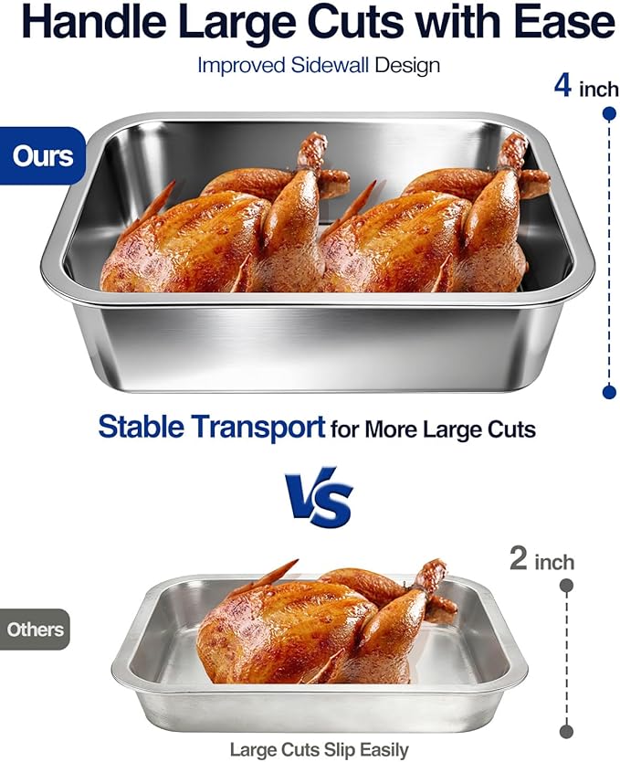 Pro 6 in 1 Grill Prep Tray and Carry System, Large Grilling Prep and Serve Tays with Lid and Cutting Board, Deep Meat Marinating Container as BBQ Grilling Gift, Pro Series, XL