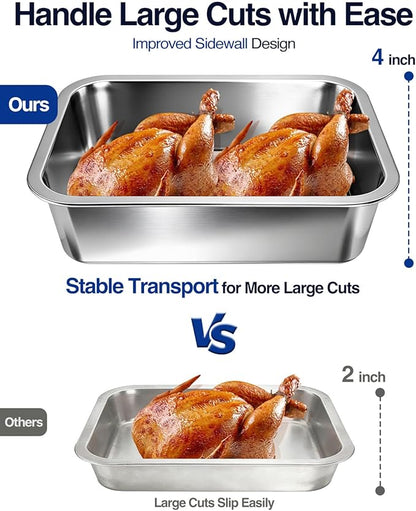 Pro 6 in 1 Grill Prep Tray and Carry System, Large Grilling Prep and Serve Tays with Lid and Cutting Board, Deep Meat Marinating Container as BBQ Grilling Gift, Pro Series, XL