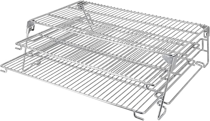 Jerky Racks for Traeger Smoker Pro 575 22 34 780 Grilling Cooling Warming Rack for Pit Boss 21" Depth Barrel Pellet Grill Pitboss 820 850 Austin XL Parts 3 Tiered Seasoning Smoking BBQ Accessories