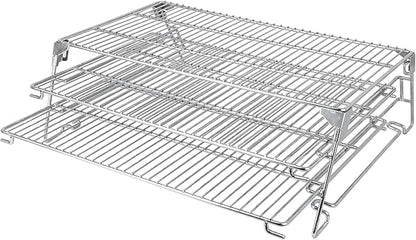 Jerky Racks for Traeger Smoker Pro 575 22 34 780 Grilling Cooling Warming Rack for Pit Boss 21" Depth Barrel Pellet Grill Pitboss 820 850 Austin XL Parts 3 Tiered Seasoning Smoking BBQ Accessories