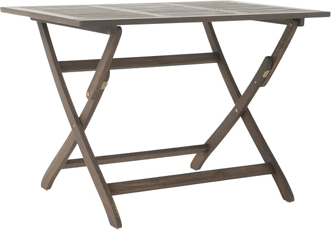 Christopher Knight Home Positano Outdoor Acacia Wood Foldable Dining Table, Grey Finish