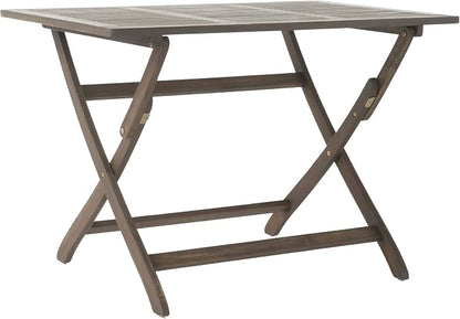 Christopher Knight Home Positano Outdoor Acacia Wood Foldable Dining Table, Grey Finish