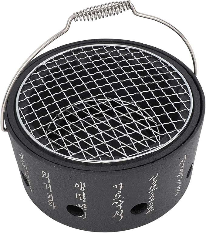 Pomya BBQ Stove, Durable Practical Barbecue Grill Charcoal Stove Korean Design for Tea Making (L)