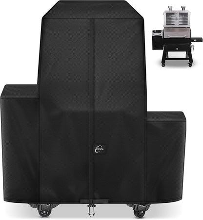600D Pellet Grill Cover for Pit Boss Lockhart, Waterproof BBQ Smoker Cover, UV Resistant, No Tear, No Fading