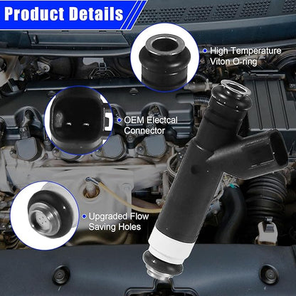 Set of 8 Fuel Injectors Fits for Ford F150 E150 E250 Explorer Mercury Mountaineer 4.6L V8 2004-2008 – Replacement FJ867 4L3Z-9F593-BA